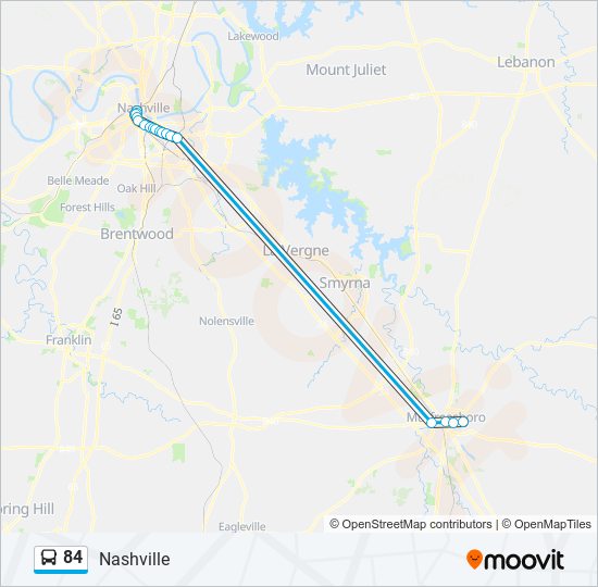 84 Route Schedules Stops Maps Nashville Updated