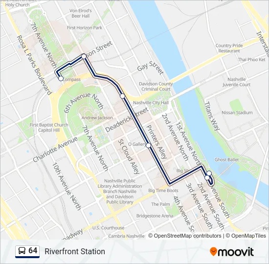 64 Bus Line Map