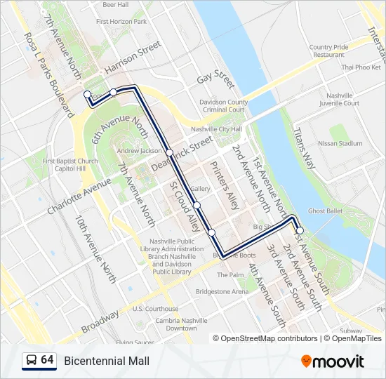 64 Bus Line Map