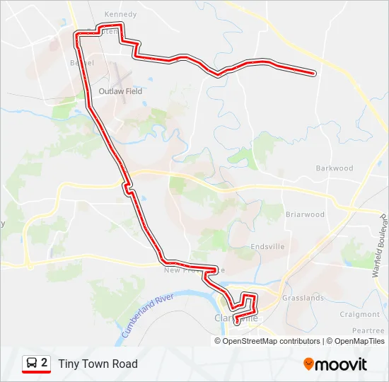 2 Bus Line Map