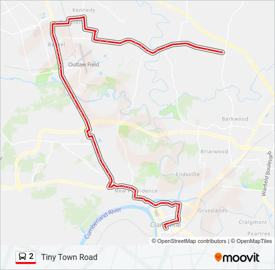 2 Bus Line Map