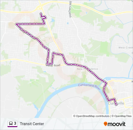 3 Bus Line Map