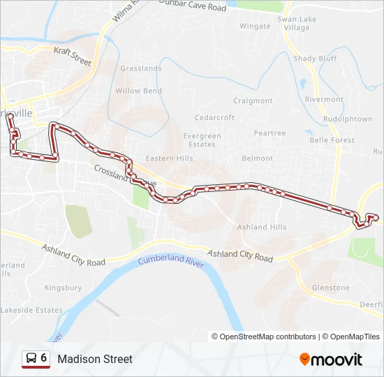 6 Bus Line Map