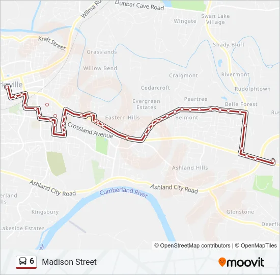 6 Bus Line Map