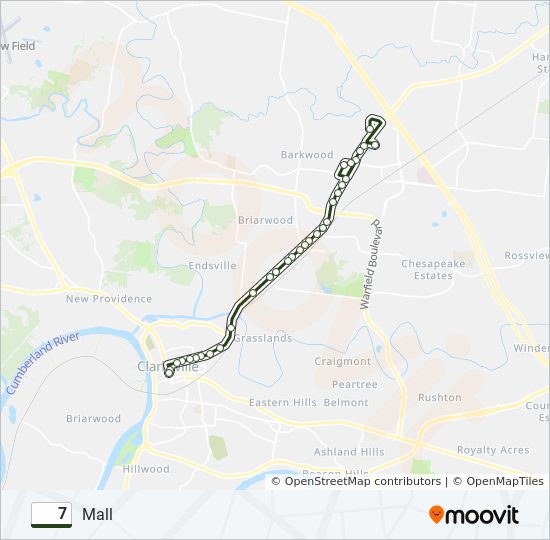 7 bus Line Map