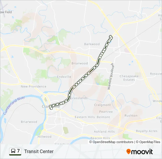7 Bus Line Map