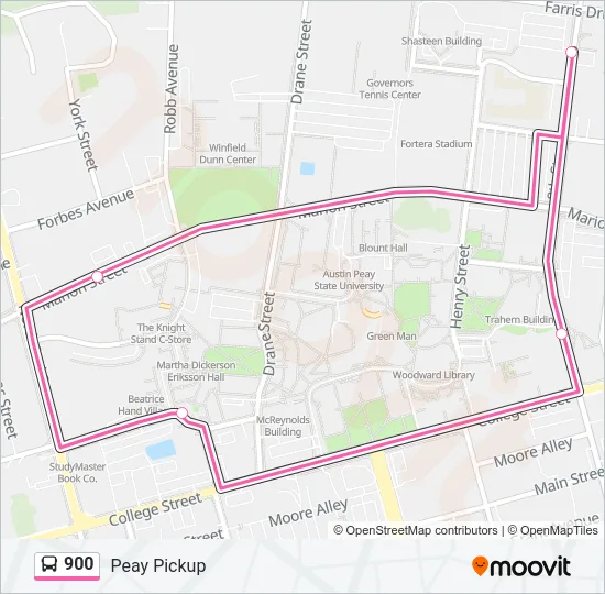 900 Bus Line Map
