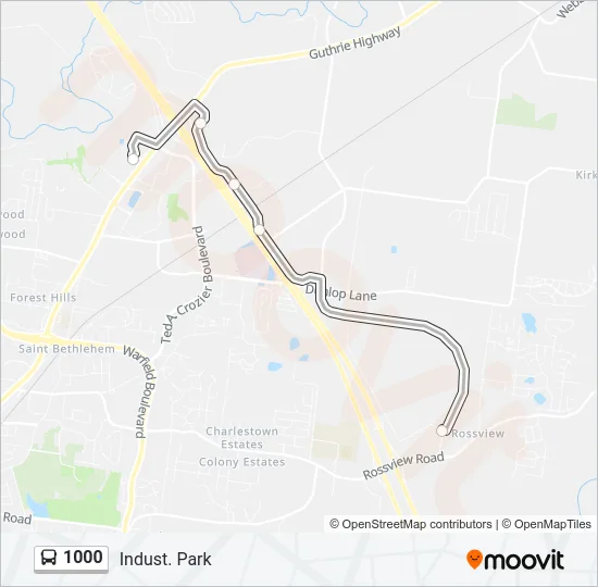 1000 Bus Line Map