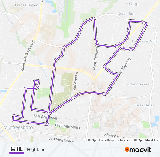 Mapa de HL de autobús