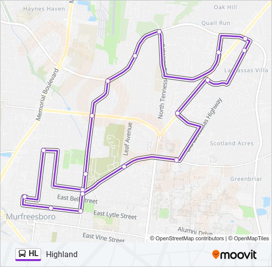 HL bus Line Map