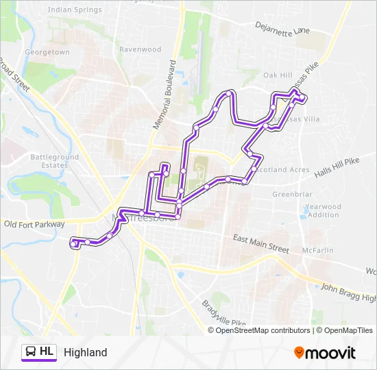 Mapa de HL de autobús