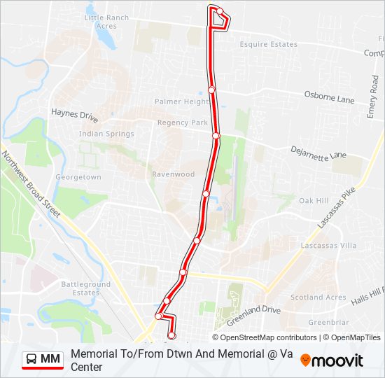 Mapa de MM de autobús