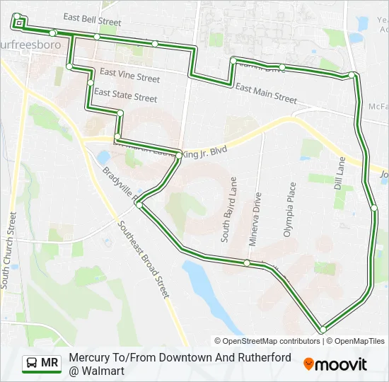 MR Bus Line Map