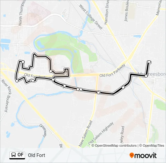 OF Bus Line Map