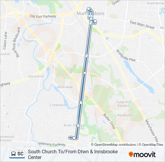 SC bus Line Map