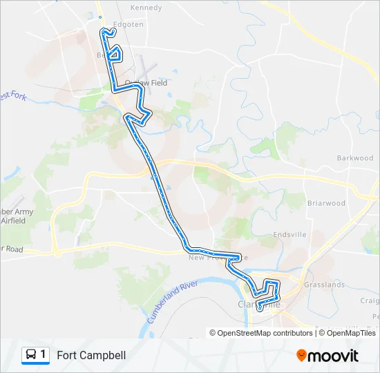 1 Bus Line Map
