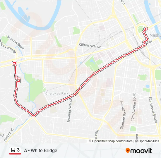 3 Bus Line Map