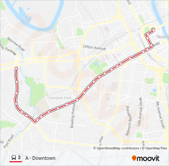 3 Bus Line Map