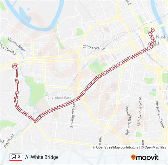 3 Bus Line Map