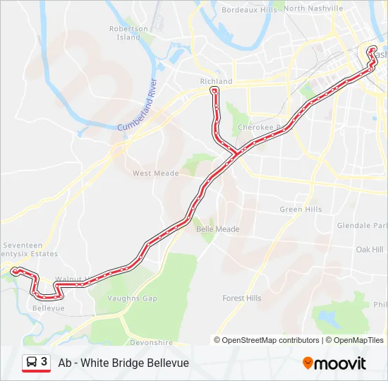 3 Bus Line Map