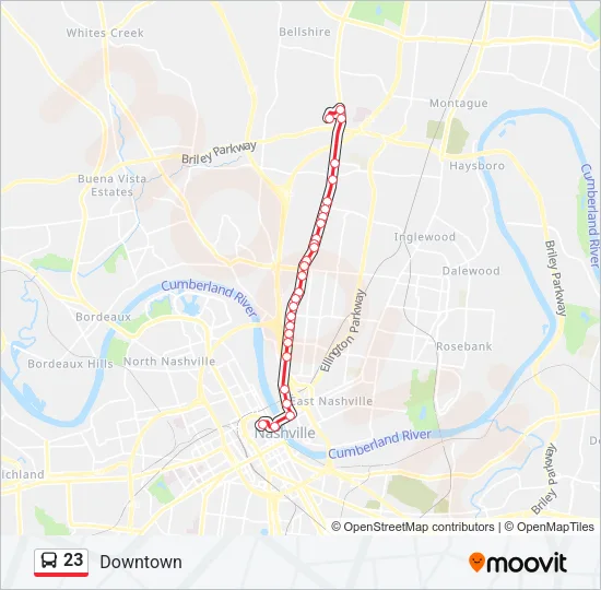 23 Bus Line Map