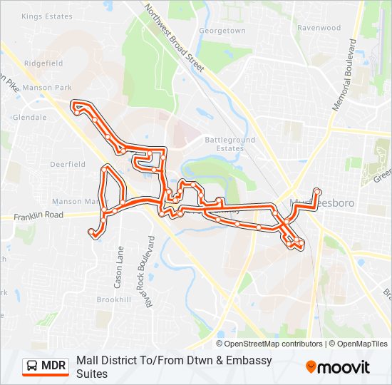 Mapa de MDR de autobús