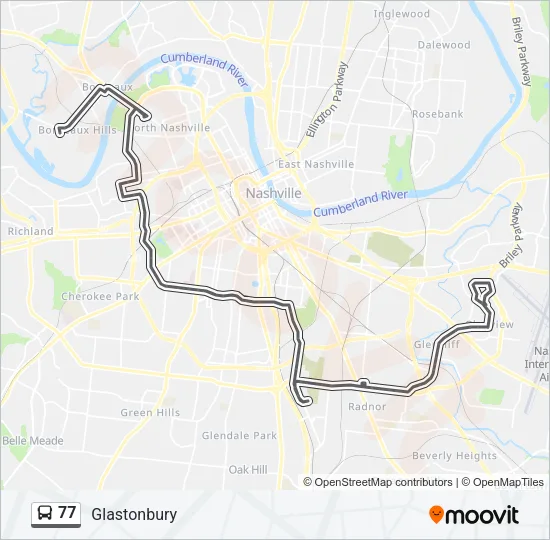 77 Bus Line Map