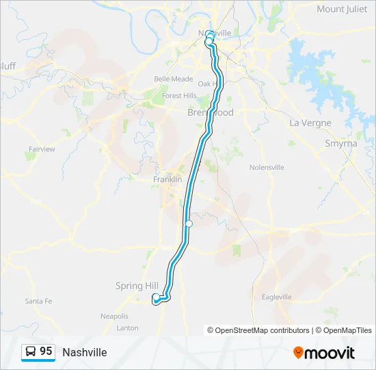 95 Bus Line Map