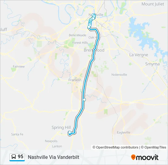 95 Bus Line Map