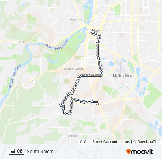 Route Map To Salem 08 Route: Schedules, Stops & Maps - South Salem (Updated)