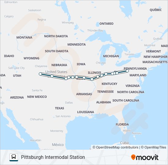 GREYHOUND US1200 Bus Line Map