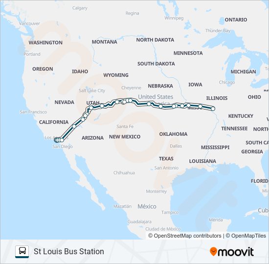 greyhound us1200 Route: Schedules, Stops & Maps - St Louis Bus Station ...