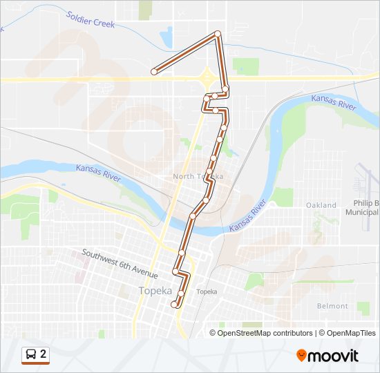 2 Bus Line Map