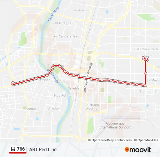 766 Bus Line Map