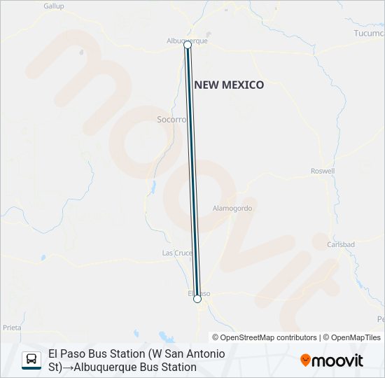 GREYHOUND US1140 Bus Line Map