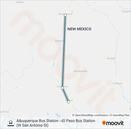 GREYHOUND US1140 Bus Line Map