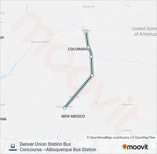 GREYHOUND US1140D Bus Line Map