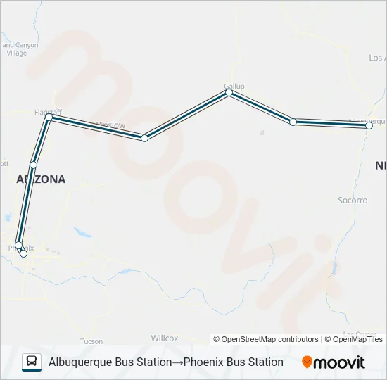 GREYHOUND US1210D Bus Line Map