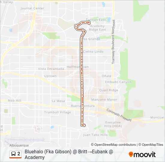 2 Bus Line Map