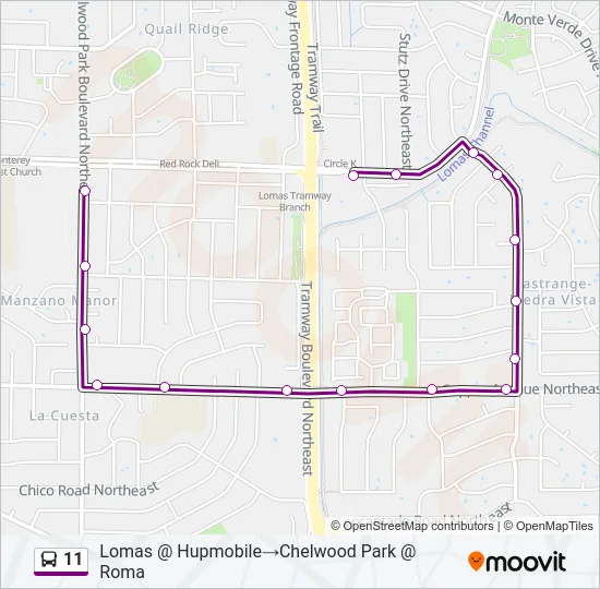 11 Bus Line Map