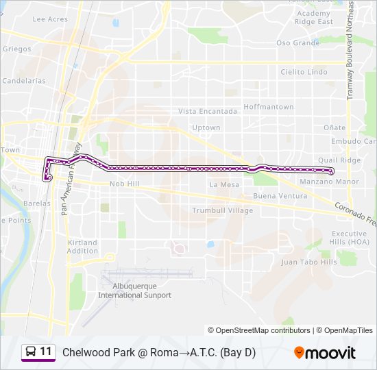 11 bus Line Map