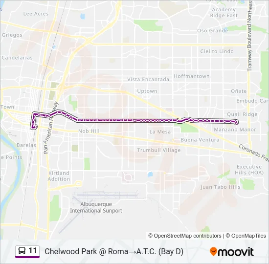 11 Bus Line Map