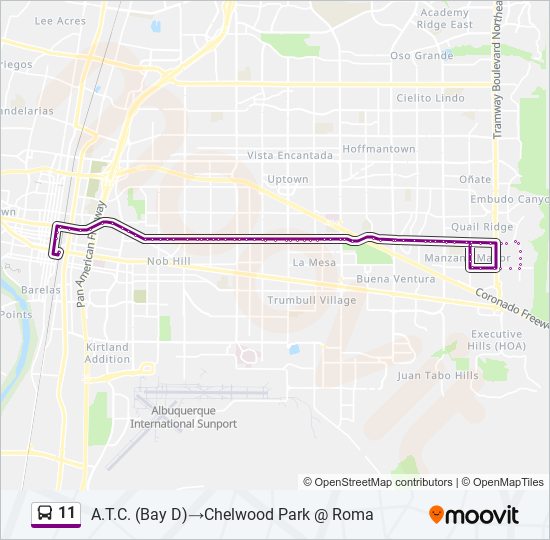 11 bus Line Map