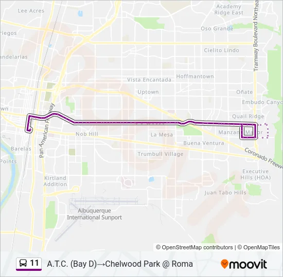 11 Bus Line Map