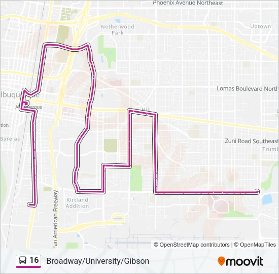 16 Bus Line Map