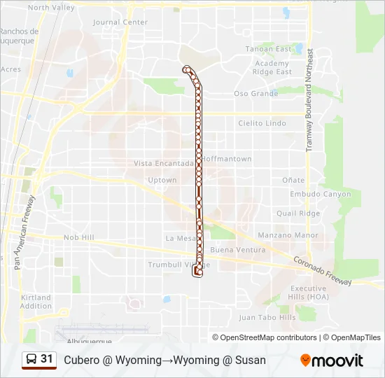 31 Bus Line Map