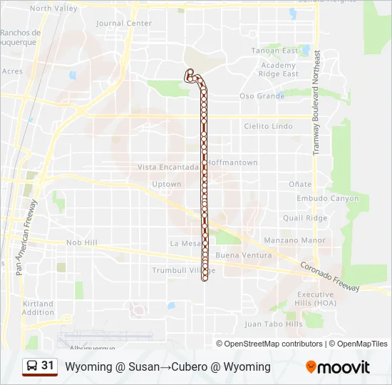 31 Bus Line Map