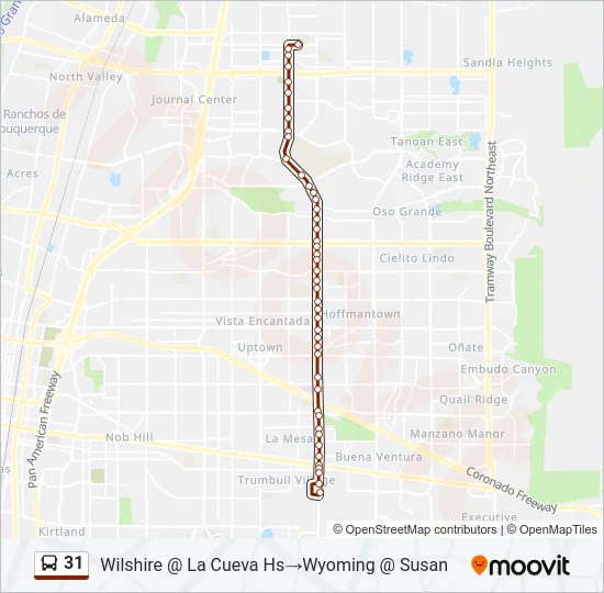 31 Bus Line Map