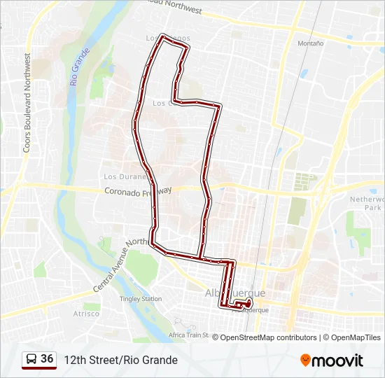 36 Bus Line Map