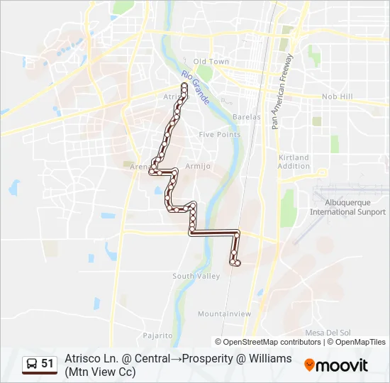 51 Bus Line Map